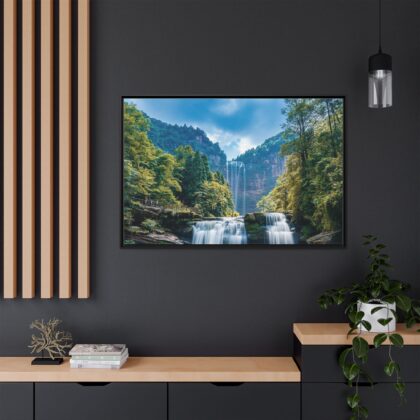 Canvas Wall Art - Waterfall Mountain Landscape