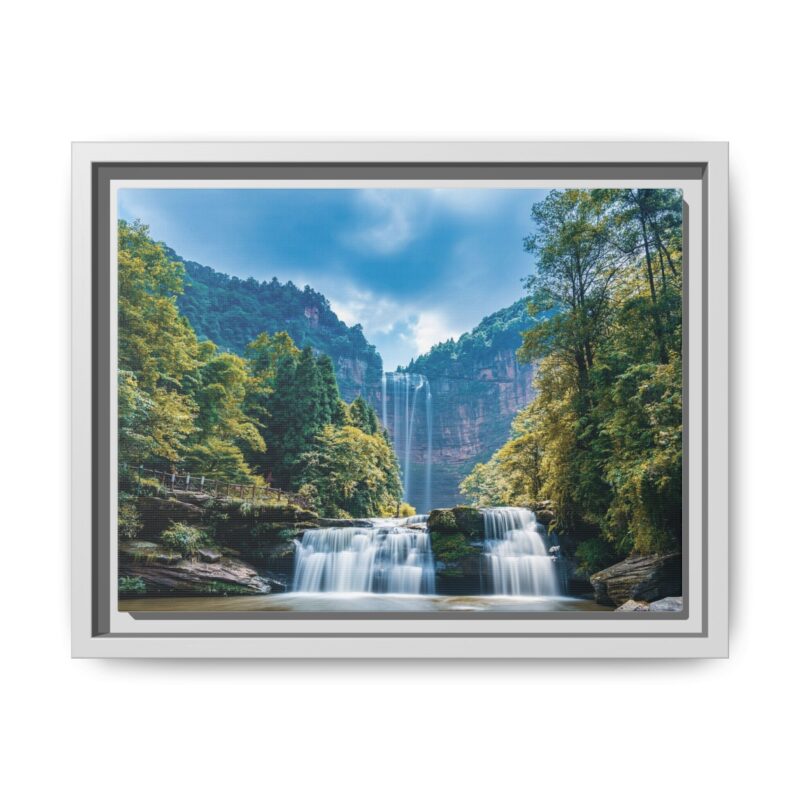 Canvas Wall Art - Waterfall Mountain Landscape - Image 46