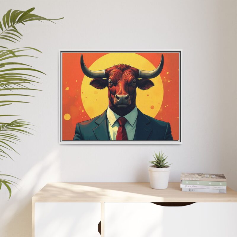 Matte Canvas, Framed Bullish Ambition - Image 82