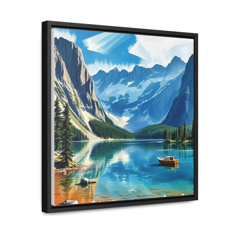 Canvas Wrap Mountain Lake Wall Art - Image 18