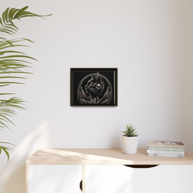 Elegant Art Deco Black Cat Canvas - Dark and Luxurious Wall Art Design - Image 15