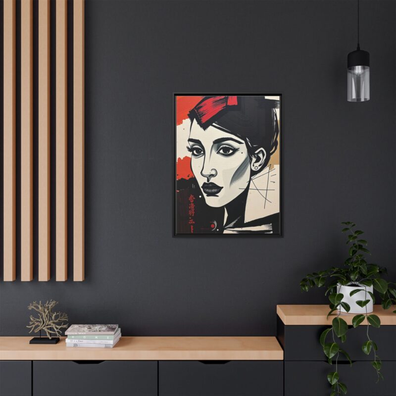 Wall Art Print of A black and white abstract portrait of a woman's face - Image 25