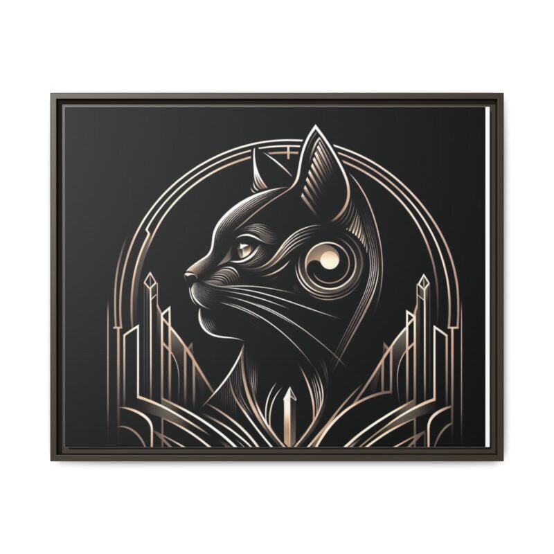 Elegant Art Deco Black Cat Canvas - Dark and Luxurious Wall Art Design - Image 49