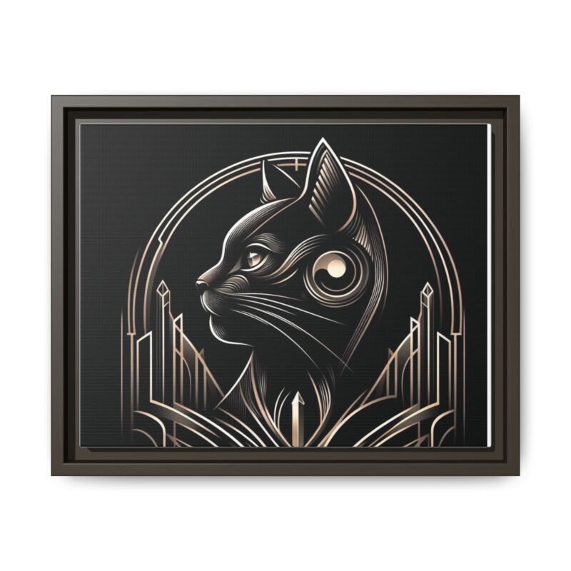Elegant Art Deco Black Cat Canvas - Dark and Luxurious Wall Art Design - Image 13