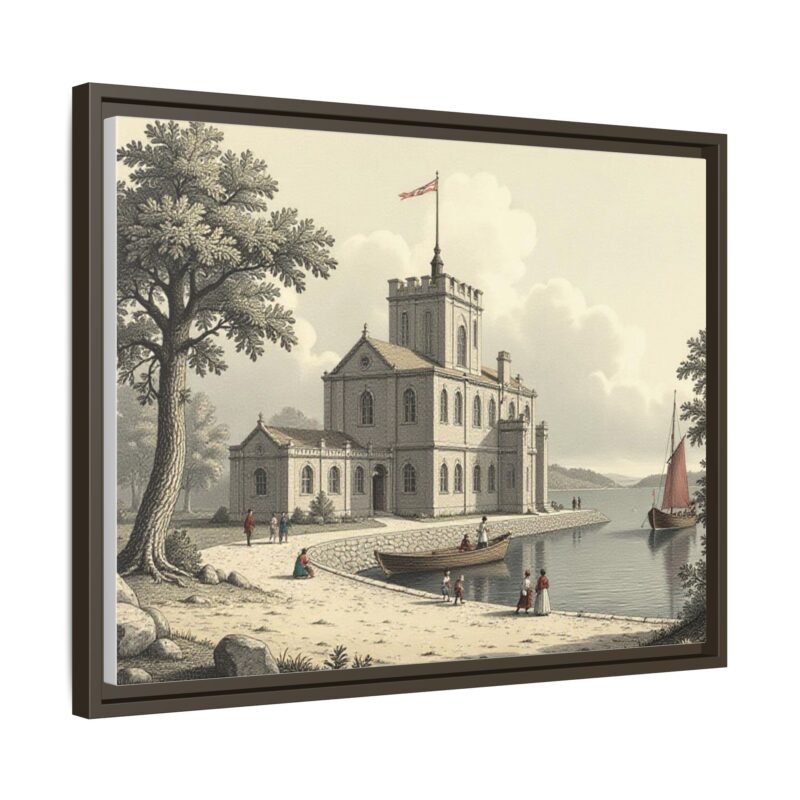 Framed Wall Art - 1820s in England Matte Canvas - Image 75