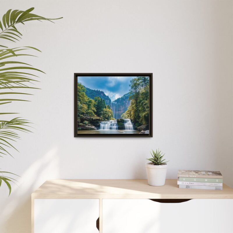 Canvas Wall Art - Waterfall Mountain Landscape - Image 68
