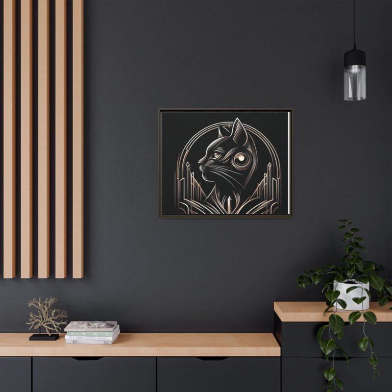 Elegant Art Deco Black Cat Canvas - Dark and Luxurious Wall Art Design - Image 52