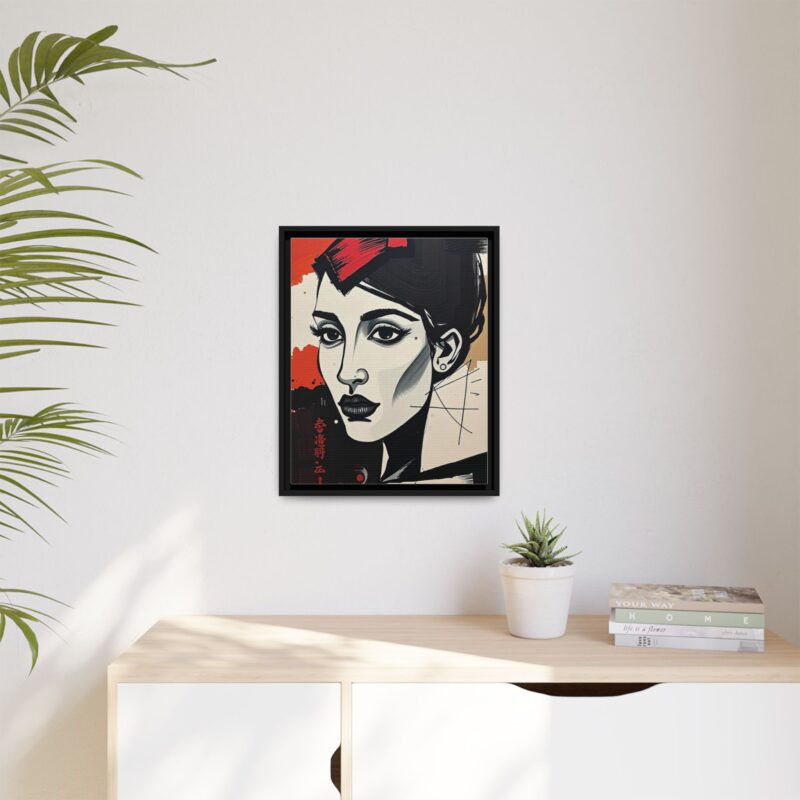 Wall Art Print of A black and white abstract portrait of a woman's face - Image 20