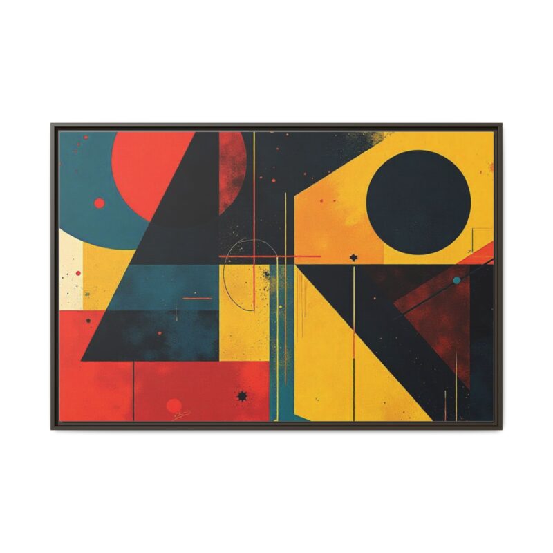 Matte Canvas, Framed Dynamic Geometry a striking abstract artwork - Image 114