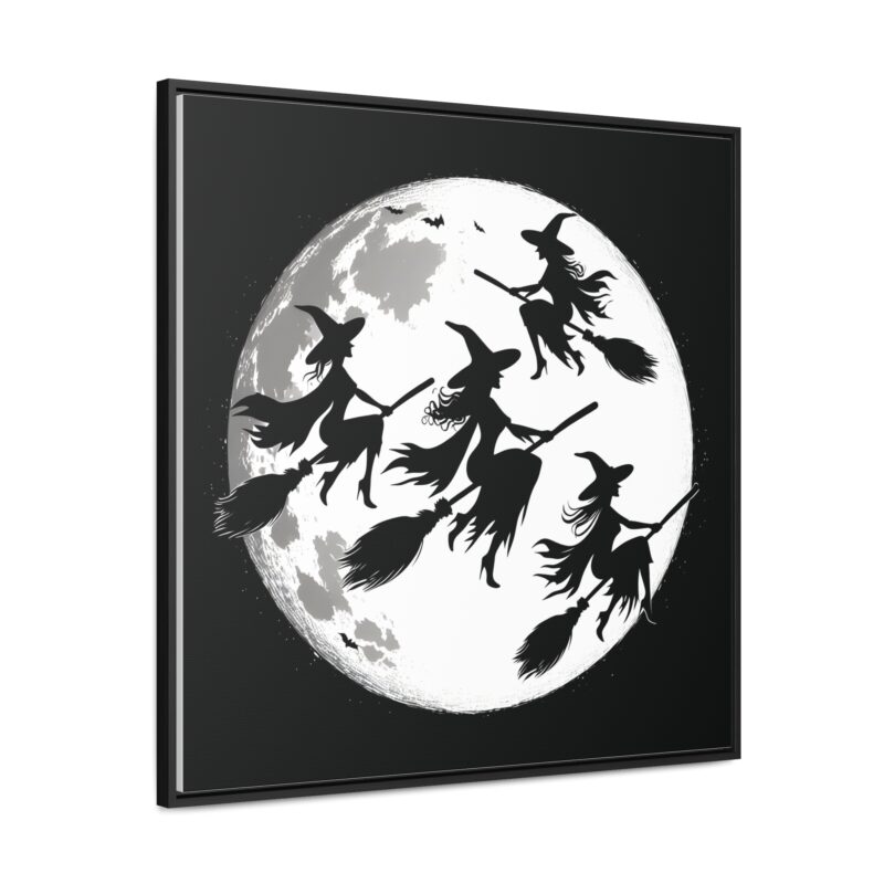 Canvas Wraps - Elegant Witch Silhouettes on Broomsticks Halloween Wall Art - Image 43