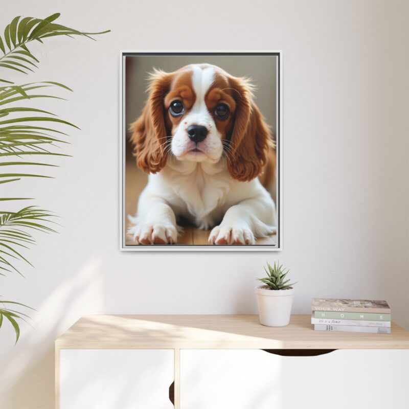 A beautifully detailed canvas print of a Cavalier King Charles Spaniel" - Image 132