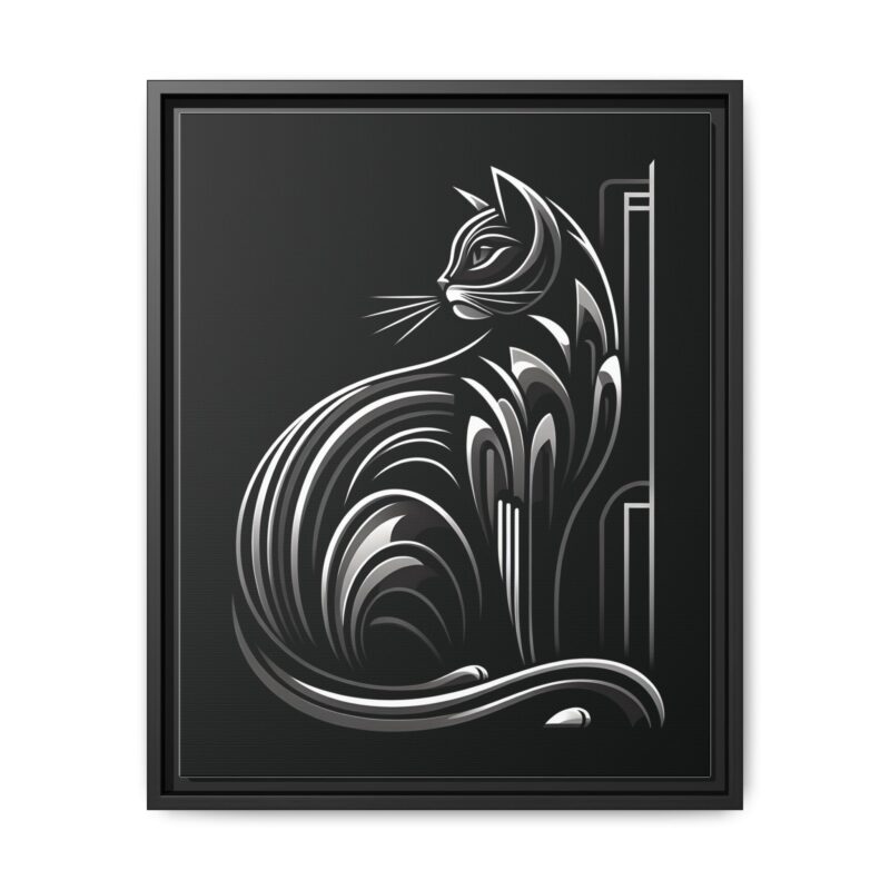 Unique and Eye-Catching: Black Cat Art Deco Wall Decor - Image 18