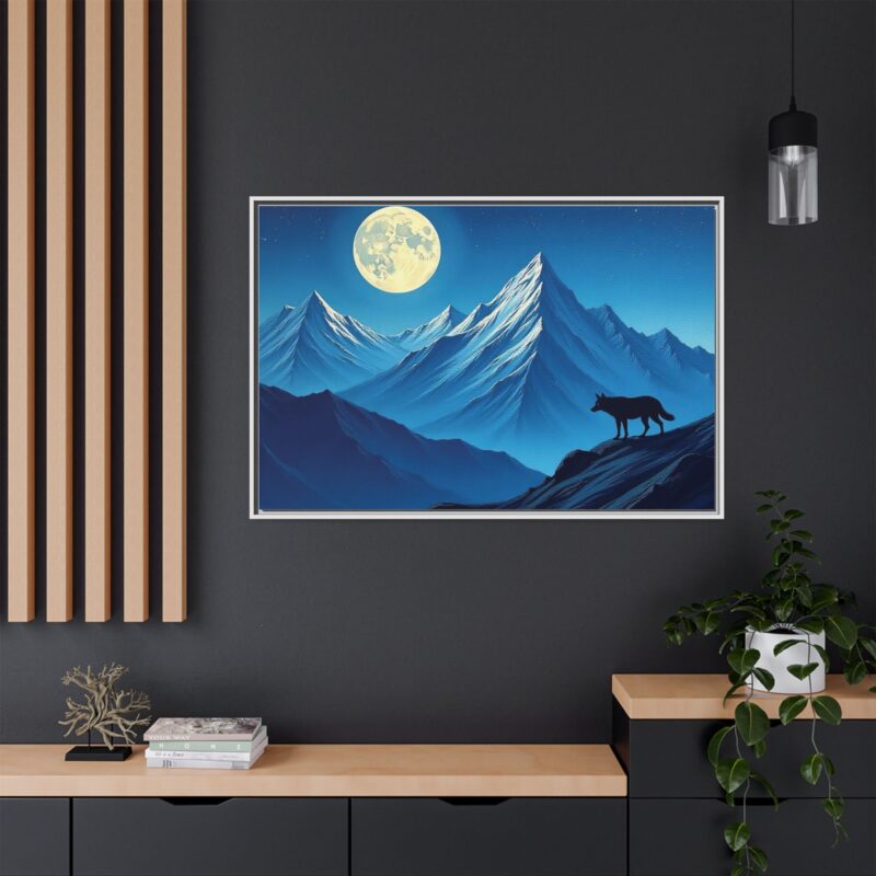 Canvas Wall Art: Moonlit Mountain Landscape - Image 117