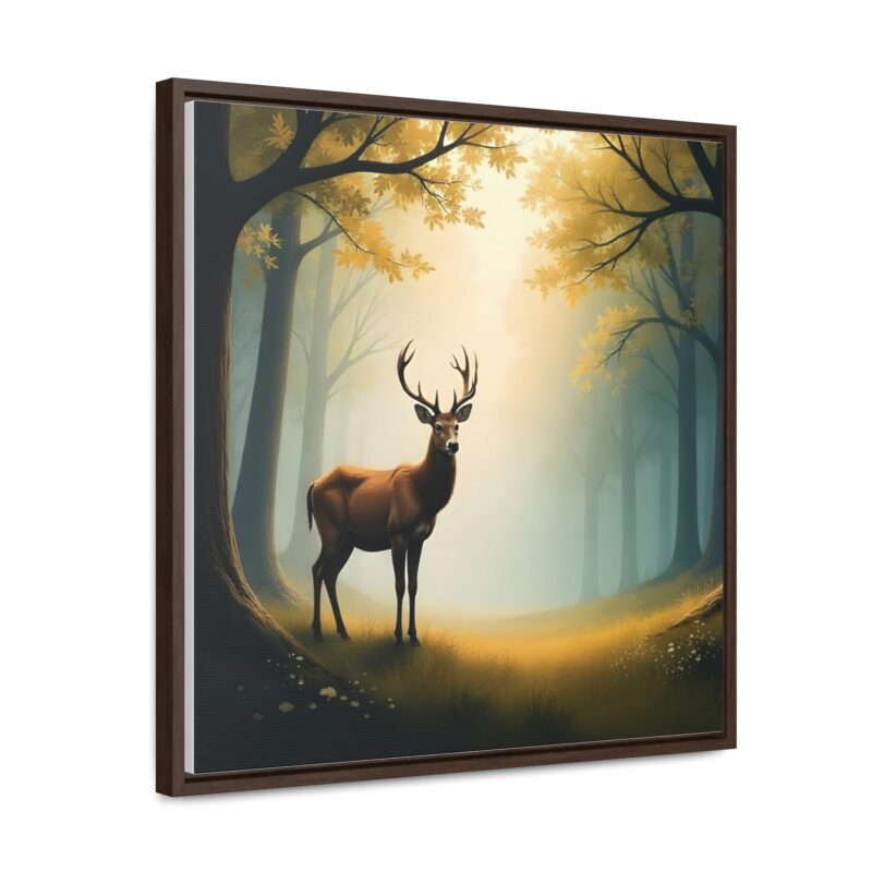 Canvas Wraps - Graceful Deer in Misty Forest Wall Art - Image 30