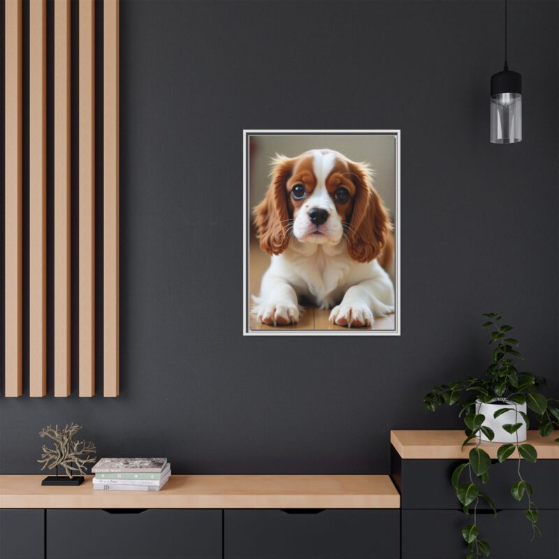 A beautifully detailed canvas print of a Cavalier King Charles Spaniel" - Image 93