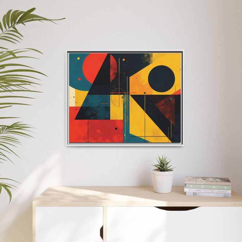 Matte Canvas, Framed Dynamic Geometry a striking abstract artwork - Image 132
