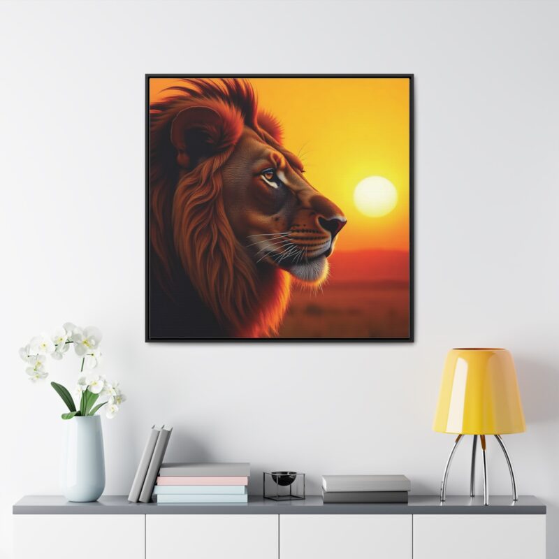 Canvas Wraps - Majestic Lion in Golden Sunset - Image 44