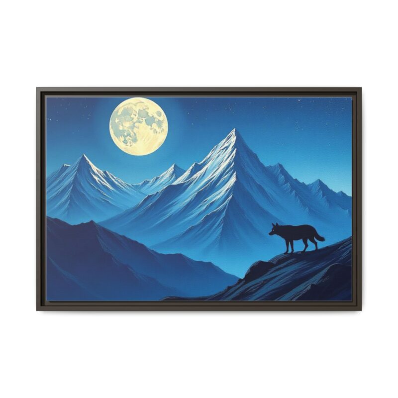 Canvas Wall Art: Moonlit Mountain Landscape - Image 82