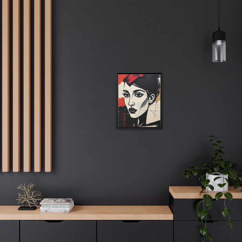 Wall Art Print of A black and white abstract portrait of a woman's face - Image 17