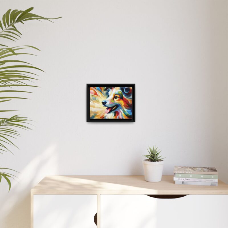 Matte Canvas, Framed Colorful Abstract Dog Canvas Art for Modern Wall Decor - Image 7