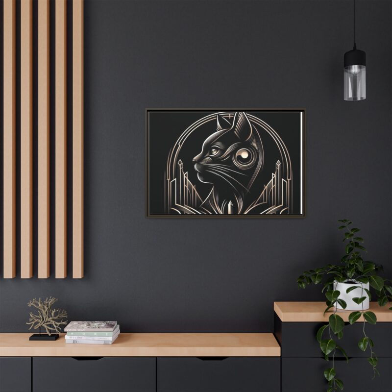 Elegant Art Deco Black Cat Canvas - Dark and Luxurious Wall Art Design - Image 40