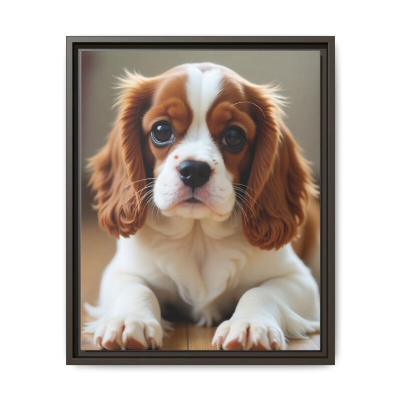 A beautifully detailed canvas print of a Cavalier King Charles Spaniel" - Image 66