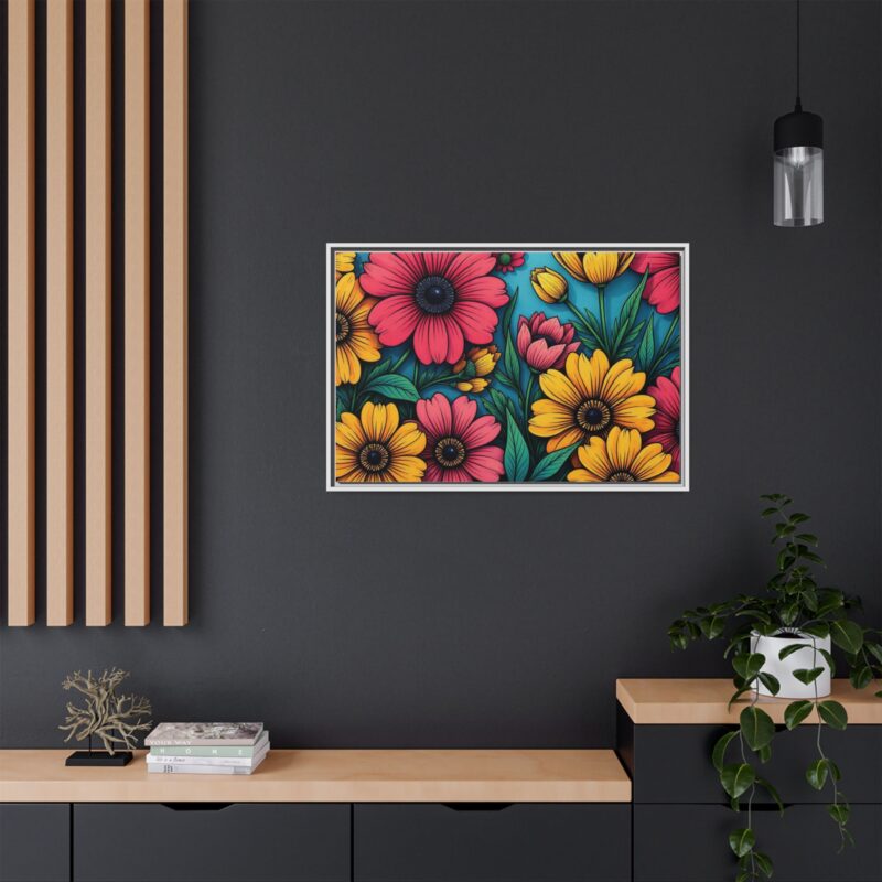Matte Canvas, Framed Pop Garden - Image 100