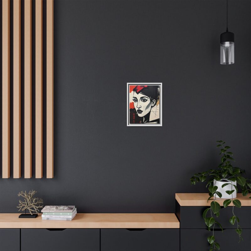 Wall Art Print of A black and white abstract portrait of a woman's face - Image 41