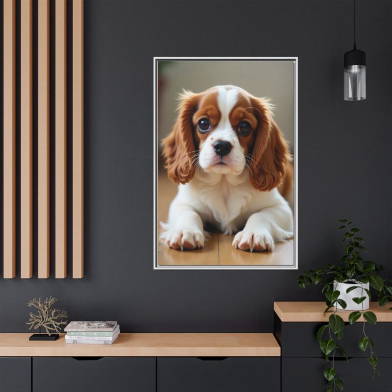 A beautifully detailed canvas print of a Cavalier King Charles Spaniel" - Image 117