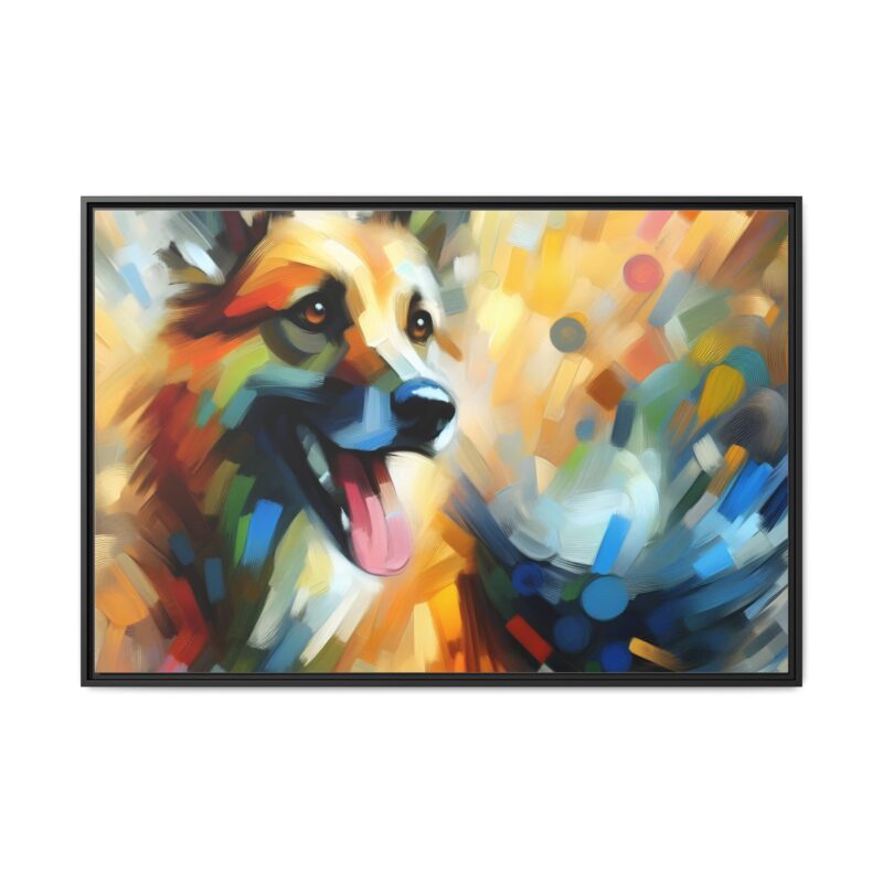 Abstract Dog Portrait Art - Unique Canvas for Pet Lovers - Image 2