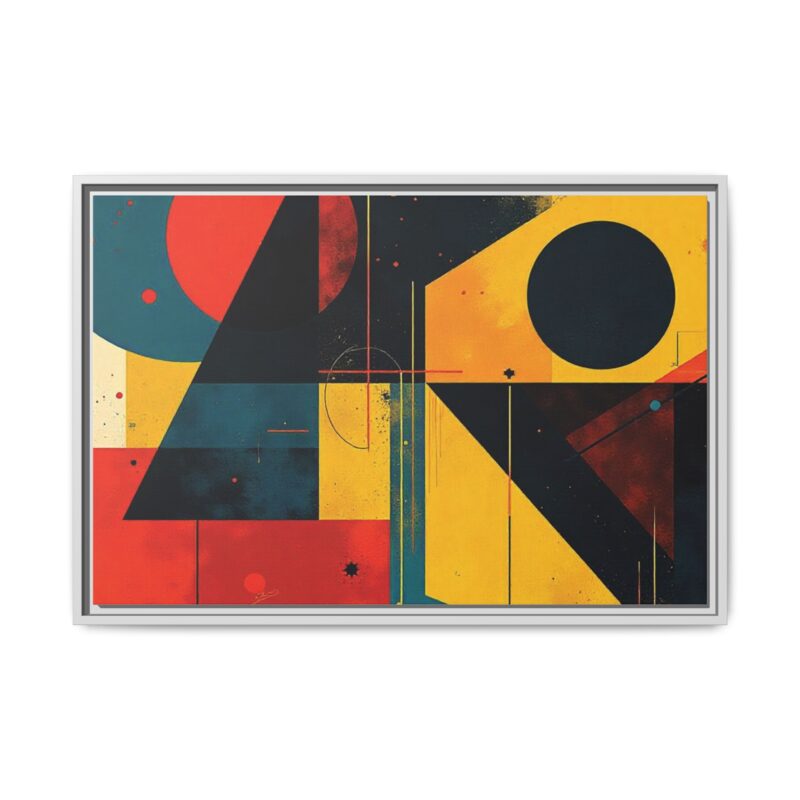 Matte Canvas, Framed Dynamic Geometry a striking abstract artwork - Image 86