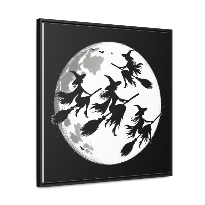 Canvas Wraps - Elegant Witch Silhouettes on Broomsticks Halloween Wall Art - Image 38