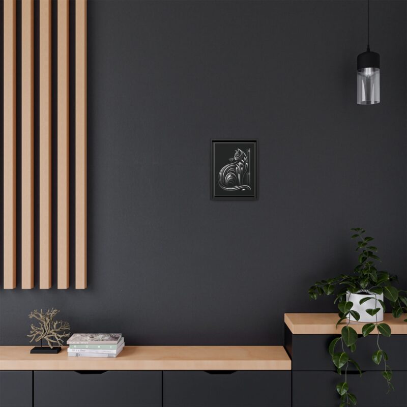 Unique and Eye-Catching: Black Cat Art Deco Wall Decor - Image 8