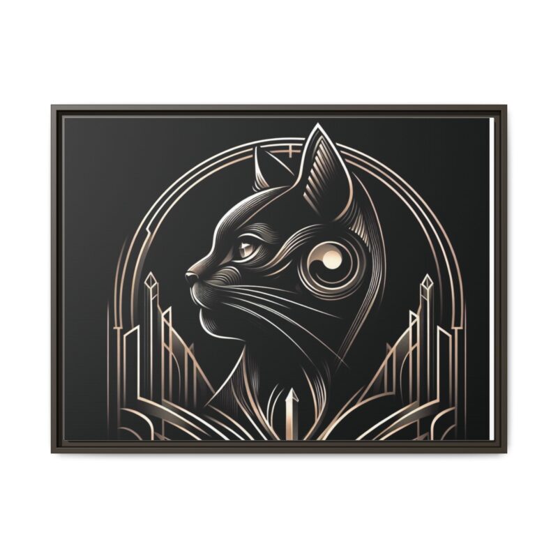 Elegant Art Deco Black Cat Canvas - Dark and Luxurious Wall Art Design - Image 33