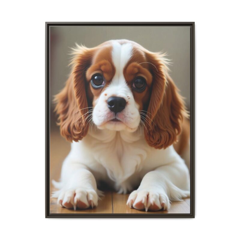 A beautifully detailed canvas print of a Cavalier King Charles Spaniel" - Image 106