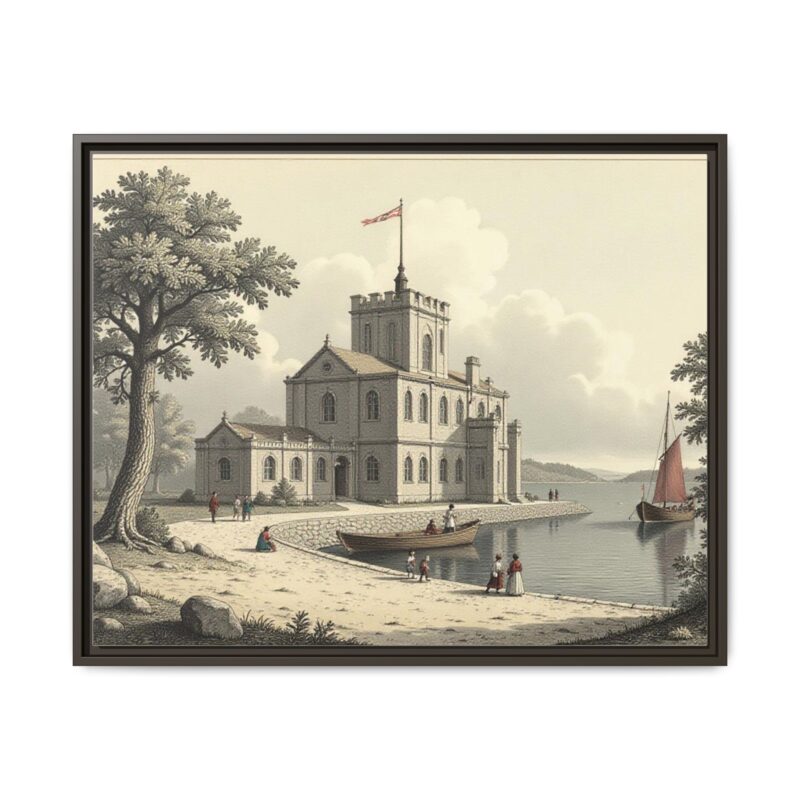 Framed Wall Art - 1820s in England Matte Canvas - Image 110