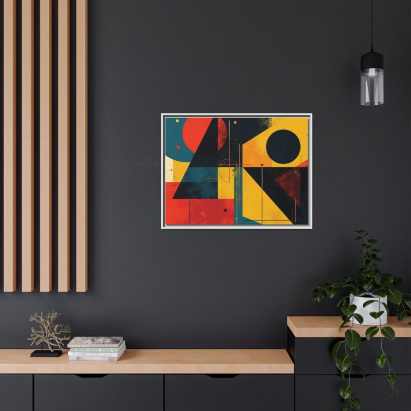 Matte Canvas, Framed Dynamic Geometry a striking abstract artwork - Image 92