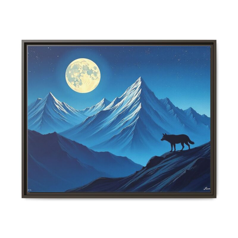 Canvas Wall Art: Moonlit Mountain Landscape - Image 126