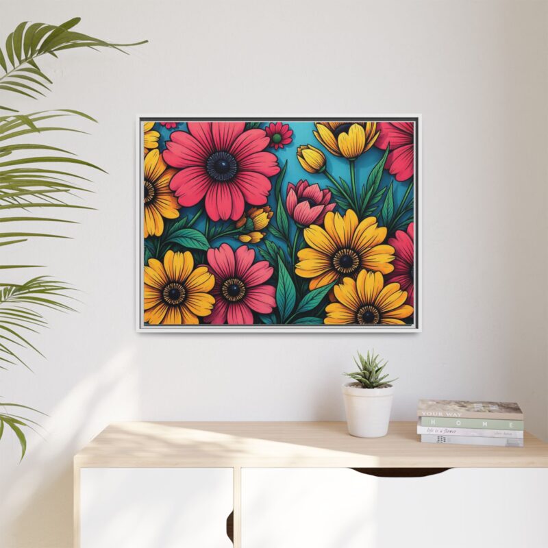 Matte Canvas, Framed Pop Garden - Image 94