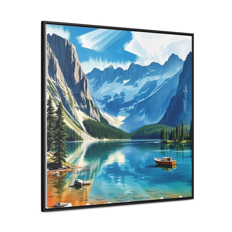Canvas Wrap Mountain Lake Wall Art - Image 42