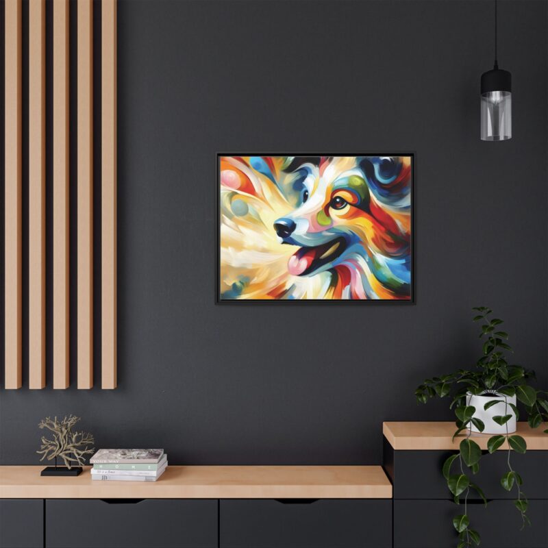 Matte Canvas, Framed Colorful Abstract Dog Canvas Art for Modern Wall Decor - Image 32