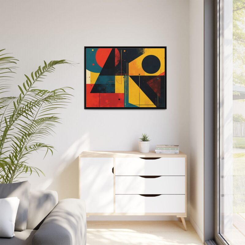 Matte Canvas, Framed Dynamic Geometry a striking abstract artwork - Image 40