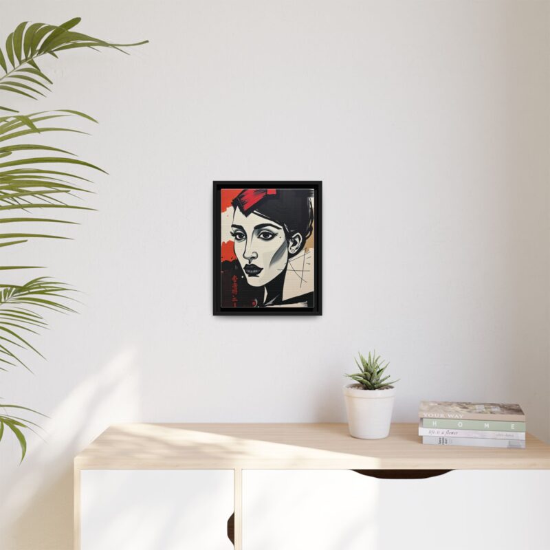 Wall Art Print of A black and white abstract portrait of a woman's face - Image 12