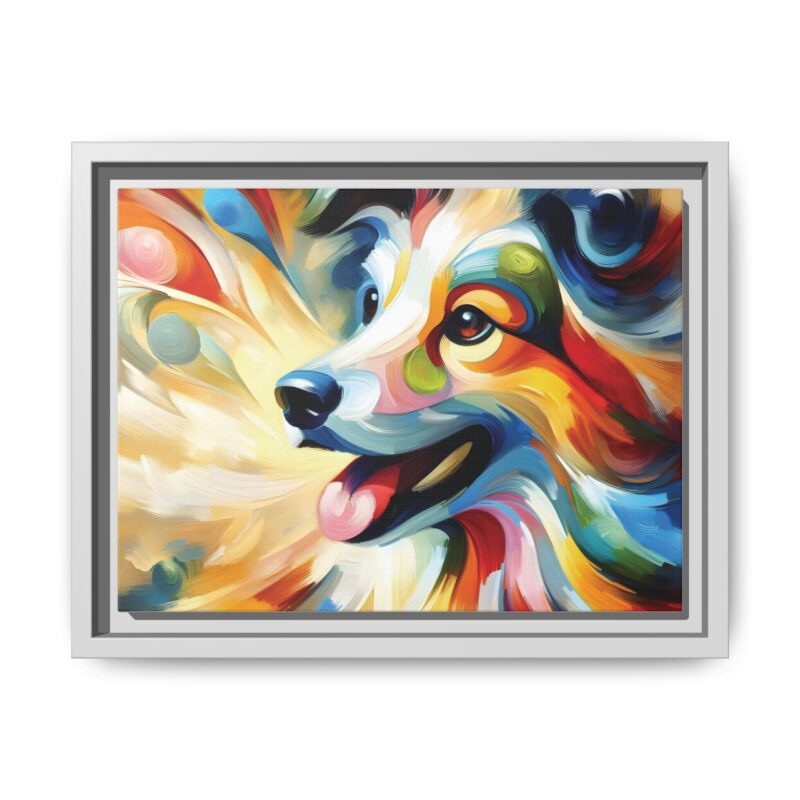 Matte Canvas, Framed Colorful Abstract Dog Canvas Art for Modern Wall Decor - Image 45