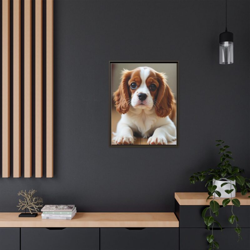 A beautifully detailed canvas print of a Cavalier King Charles Spaniel" - Image 125