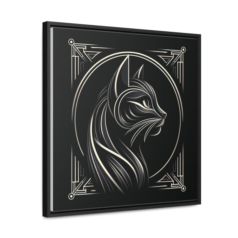 Sophisticated Black Cat in Art Deco Style - Elegant Metallic Wall Art - Image 28