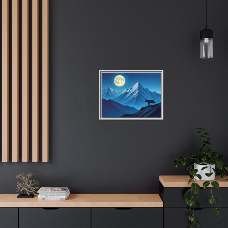 Canvas Wall Art: Moonlit Mountain Landscape - Image 77