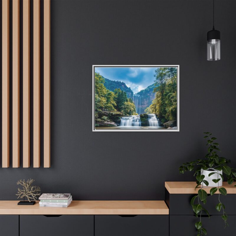 Canvas Wall Art - Waterfall Mountain Landscape - Image 92