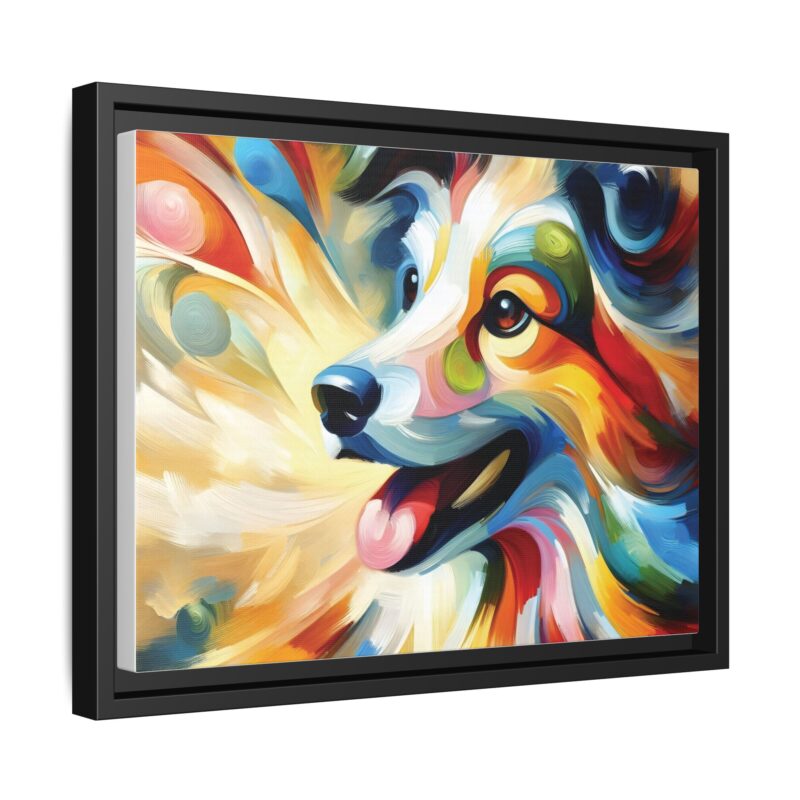 Matte Canvas, Framed Colorful Abstract Dog Canvas Art for Modern Wall Decor - Image 14