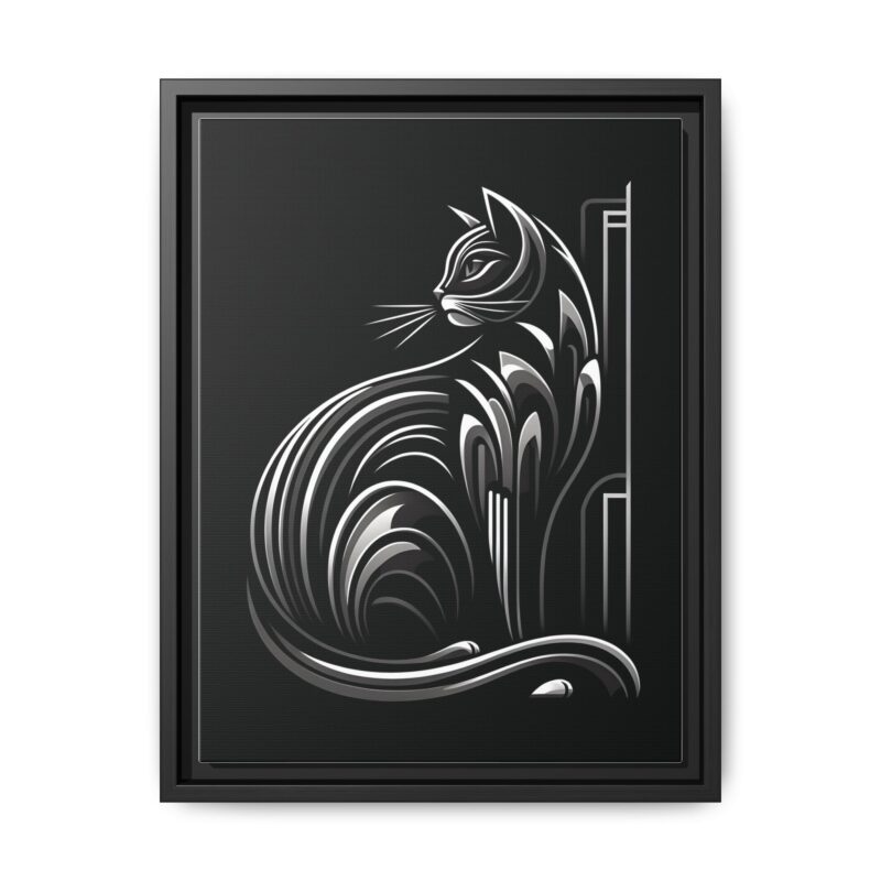 Unique and Eye-Catching: Black Cat Art Deco Wall Decor - Image 14
